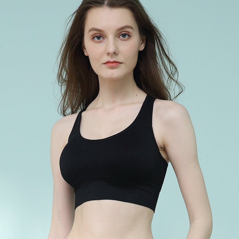 Sweat Cutout Racer Back Wireless Sports Bra